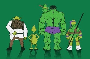 A range of characters that understand that it ain't easy being green.
